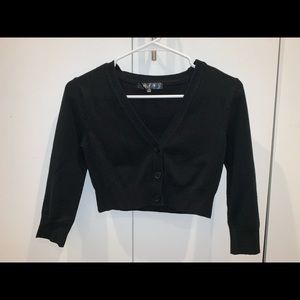 Unique Vintage/MAK Black Crop Cardigan